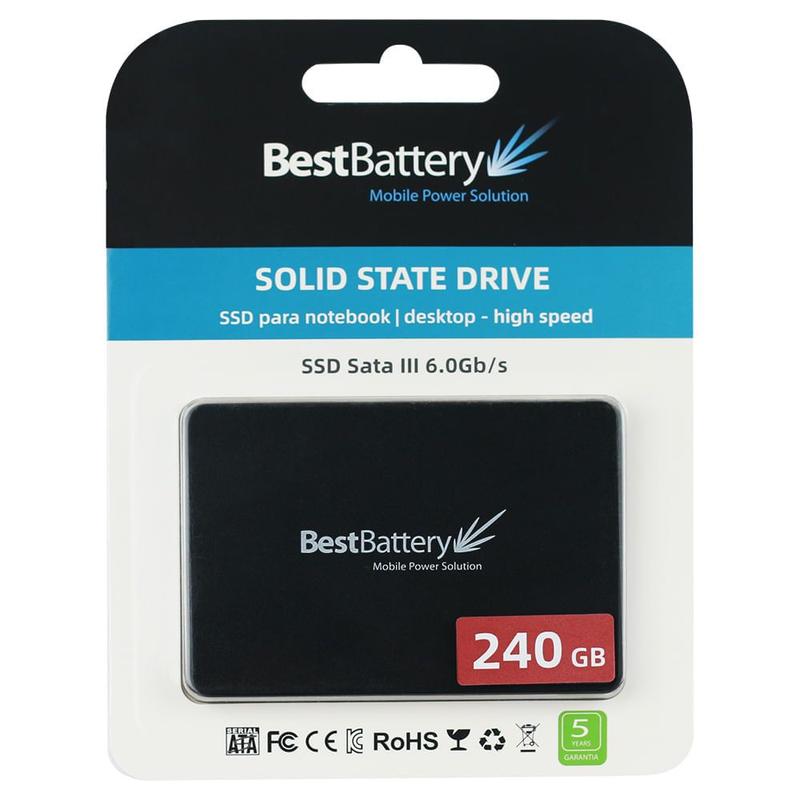 SSD 240GB para Notebook Dell - Alta Velocidade: 550 500 MB/s, 5